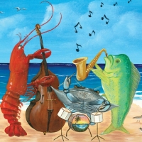 Seafood Blues & Jazz Festival art poster